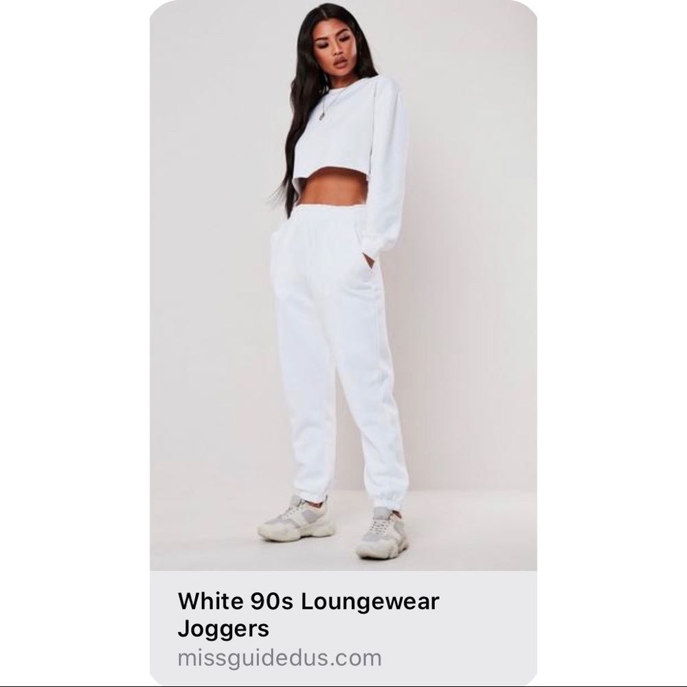 White Sweatpants Jogger